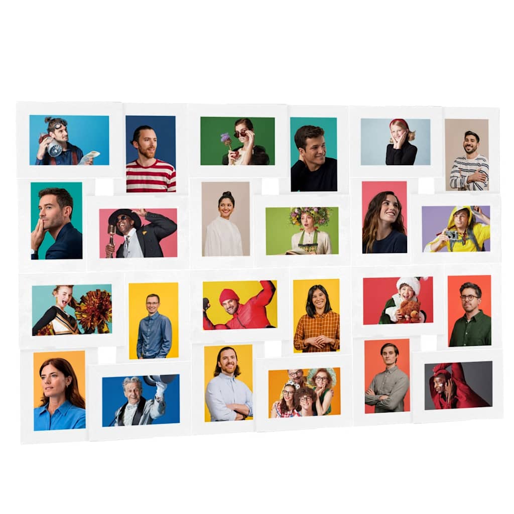Collage Picture Frame for 24 (10x15 cm) Photos White MDF