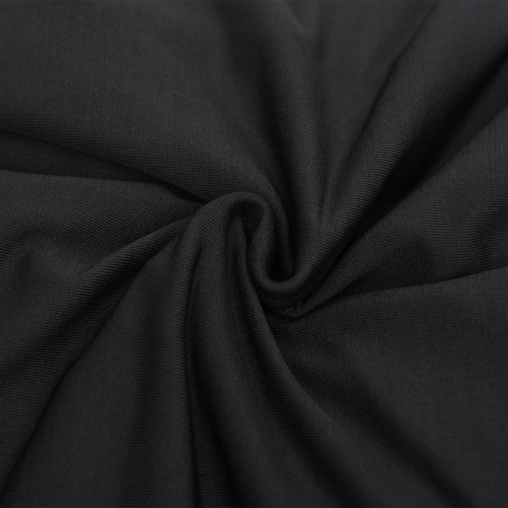 Stretch Sofa Cover 2-Seater Black Polyester Jersey