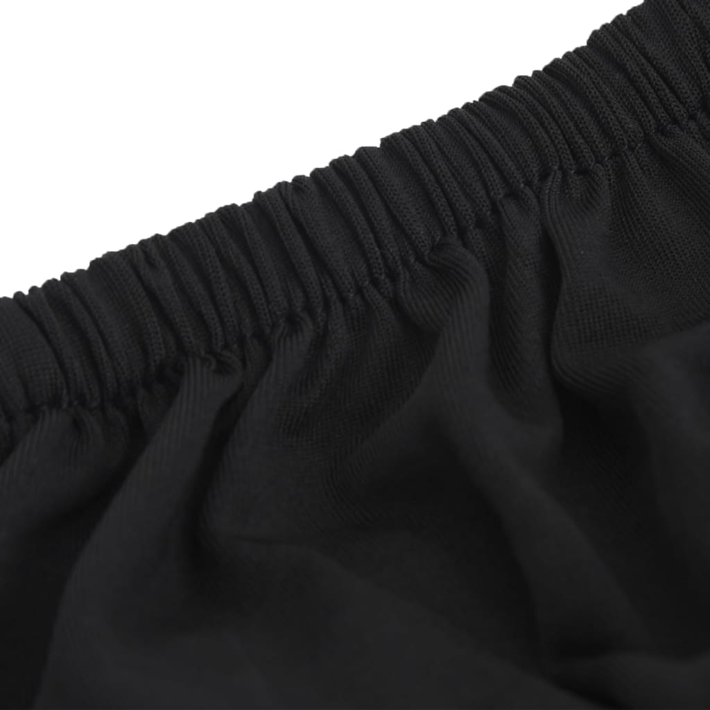 Stretch Sofa Cover 3-Seater Black Polyester-Jersey