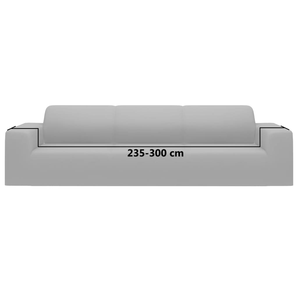 Housse de canapé extensible 4 places gris jersey de polyester