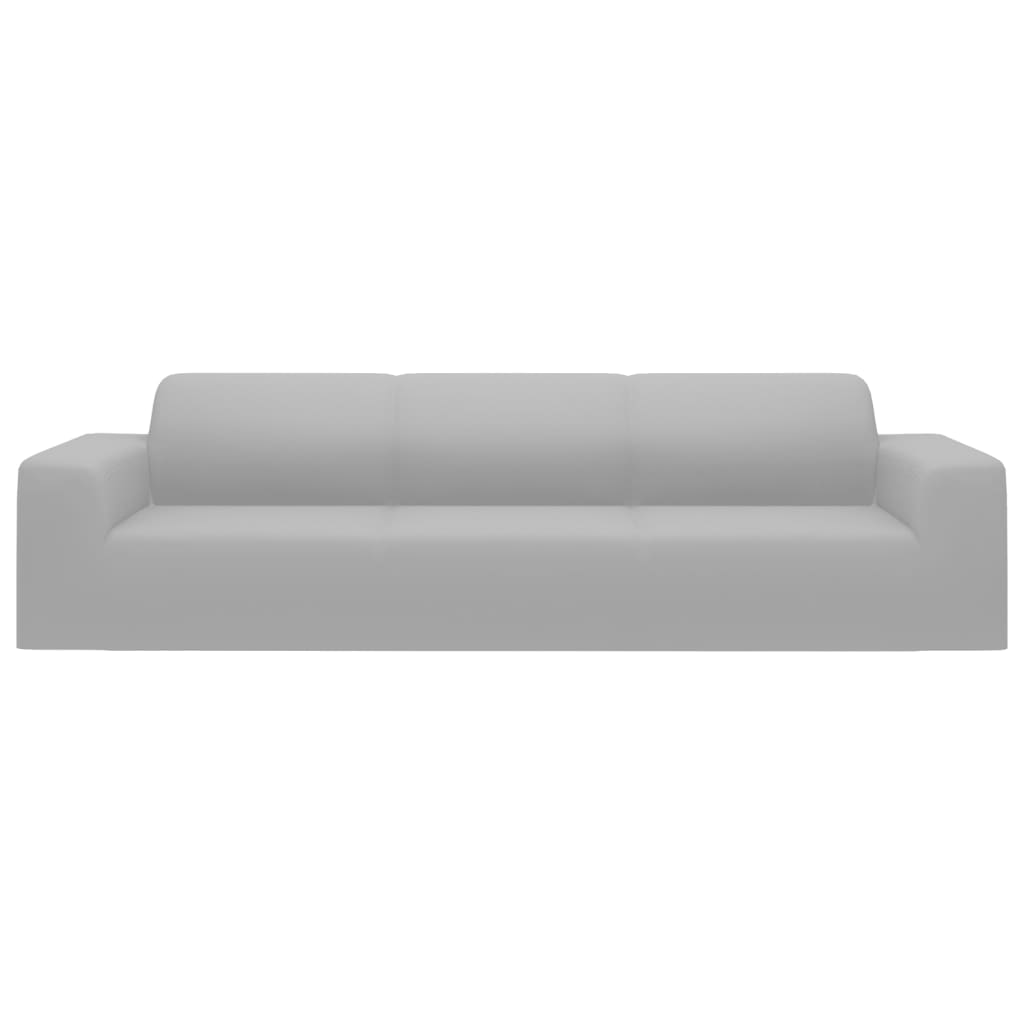 Housse de canapé extensible 4 places gris jersey de polyester