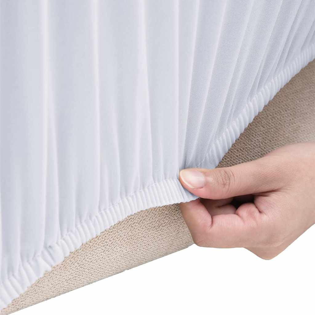 Stretch Sofa Slipcover 2-Seater White Polyester Jersey