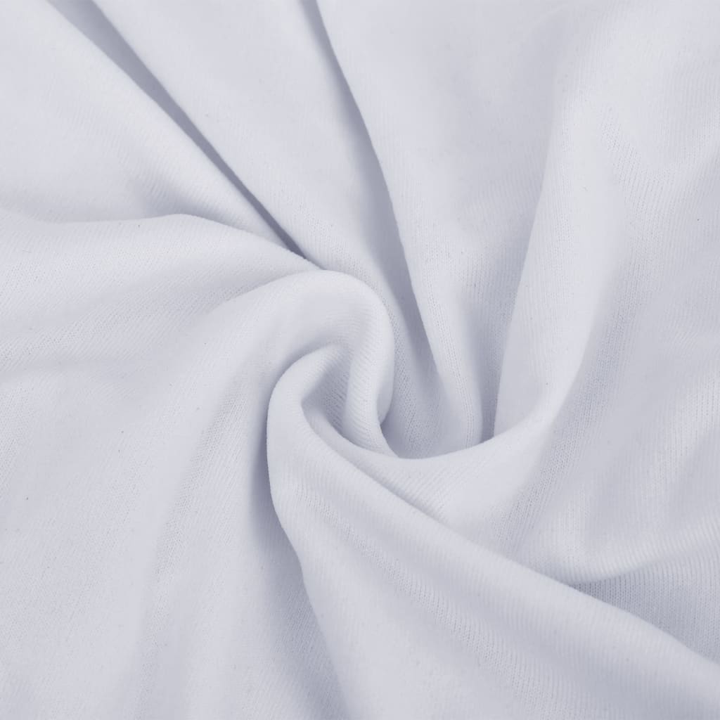 Housse de canapé extensible 4 places en jersey de polyester blanc