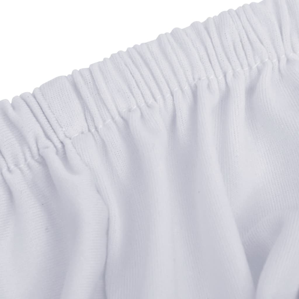 Housse de canapé extensible 4 places en jersey de polyester blanc