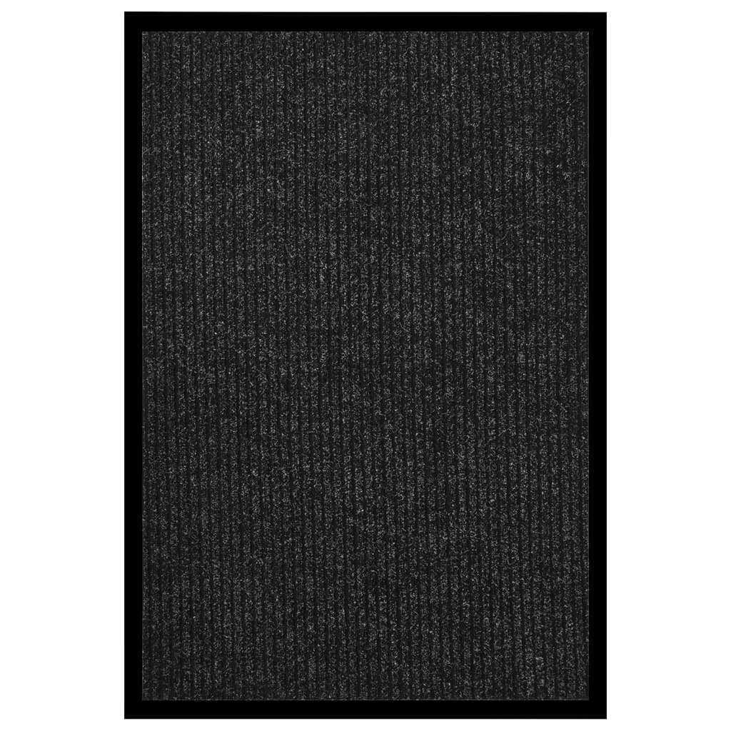 Striped Door Mat 80x120 cm Anthracite