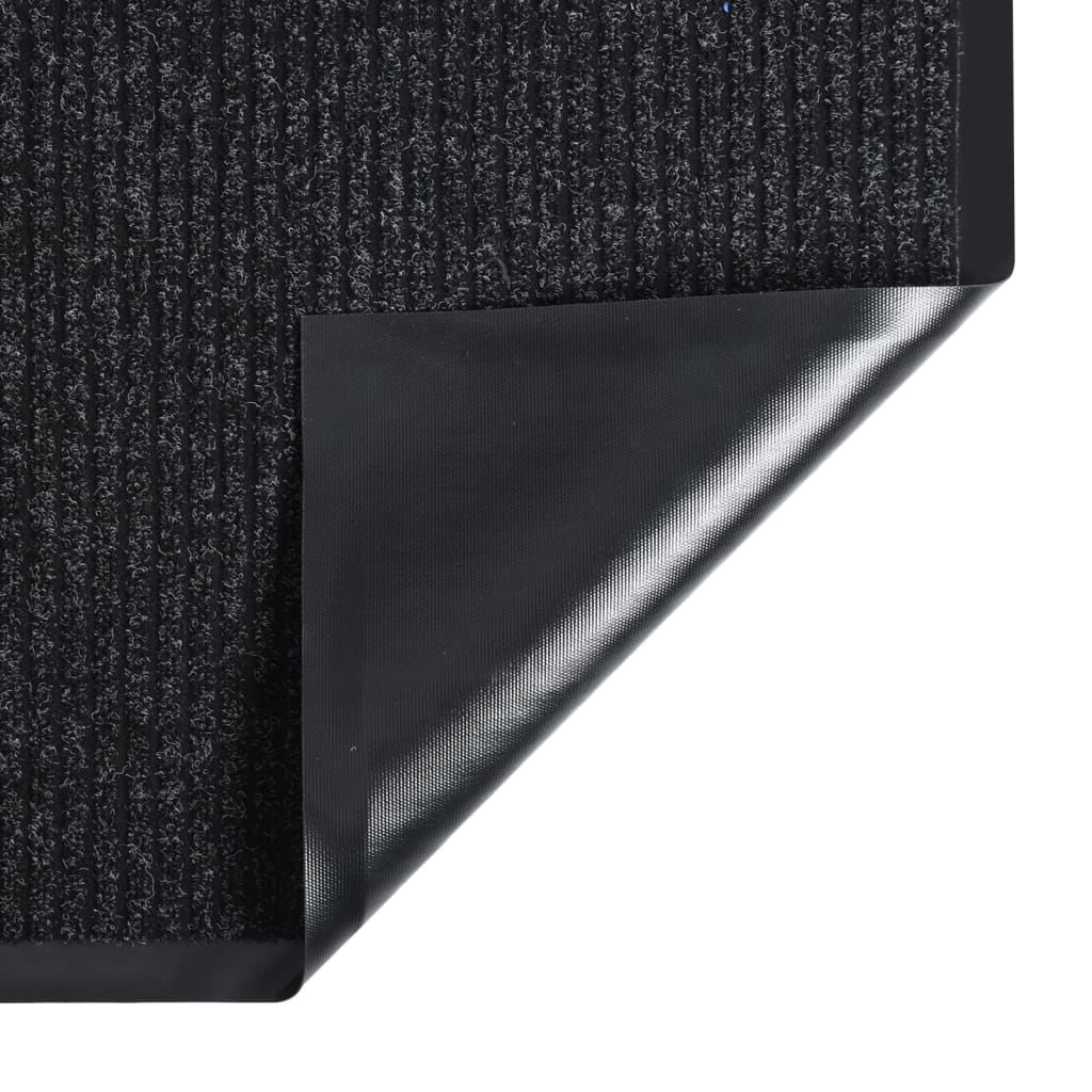 Striped Door Mat 80x120 cm Anthracite