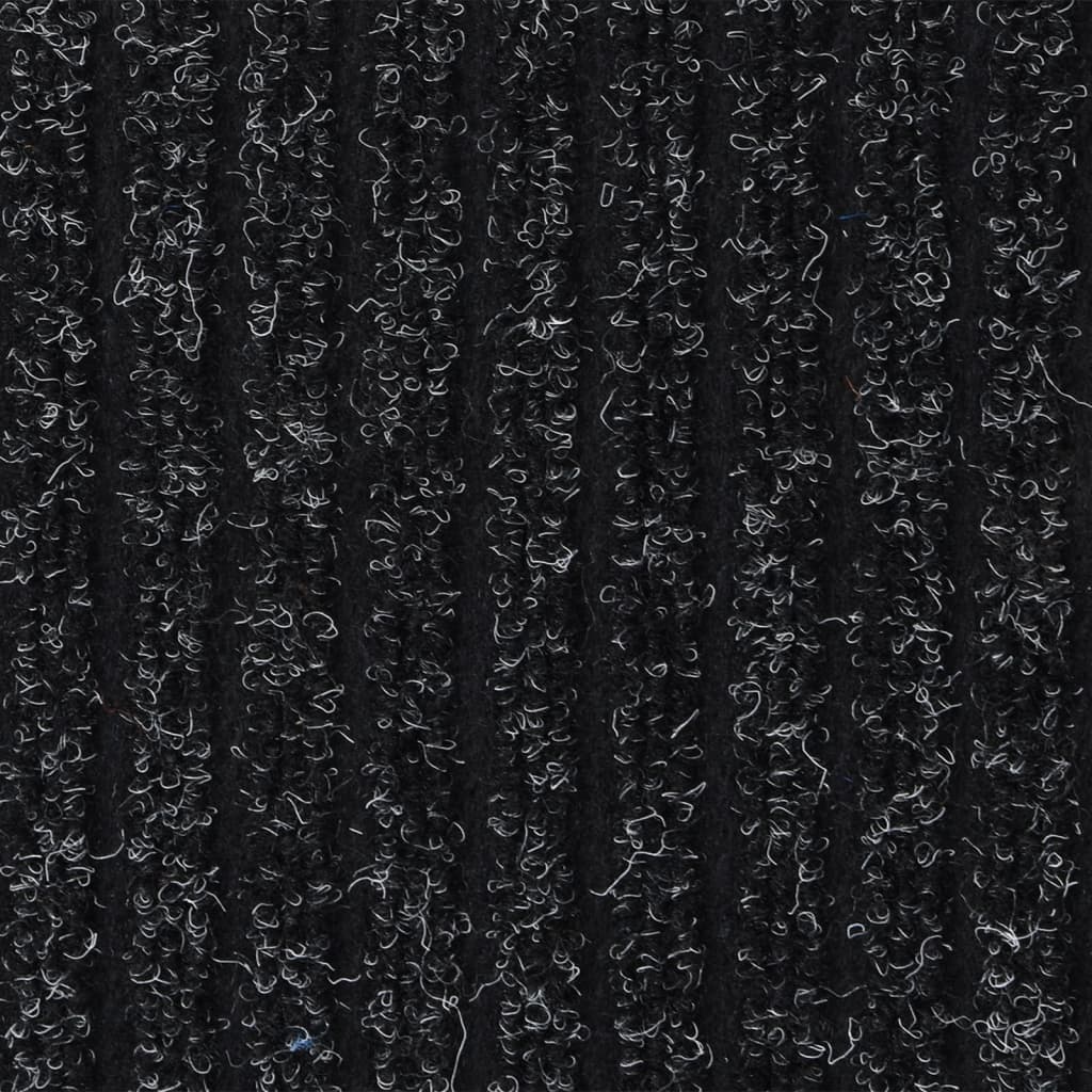 Striped Door Mat 80x120 cm Anthracite
