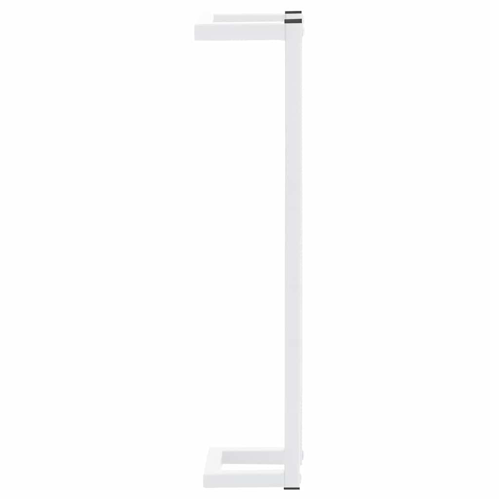 Porte-serviettes blanc 12,5x12,5x60 cm acier