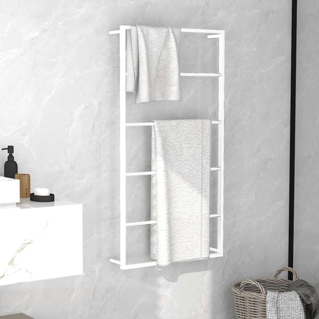 Towel Rail White 60 x 10 x 116 cm Steel