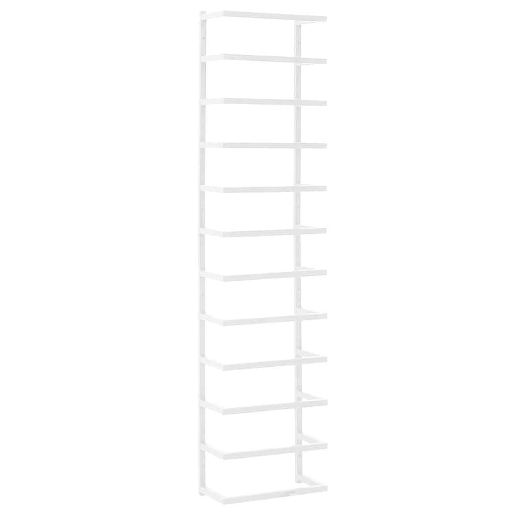 Porte-serviettes blanc 24x12x96 cm acier