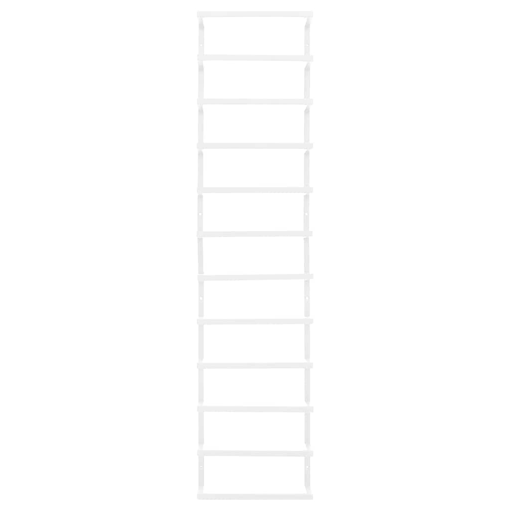 Porte-serviettes blanc 24x12x96 cm acier