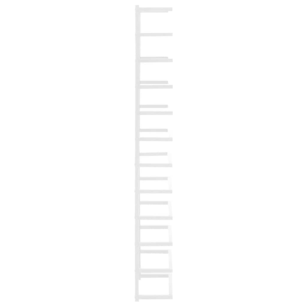 Porte-serviettes blanc 24x12x96 cm acier
