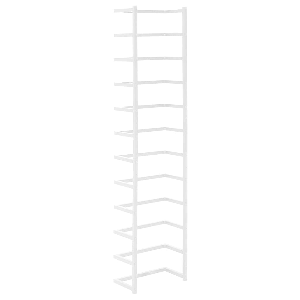 Porte-serviettes blanc 24x12x96 cm acier