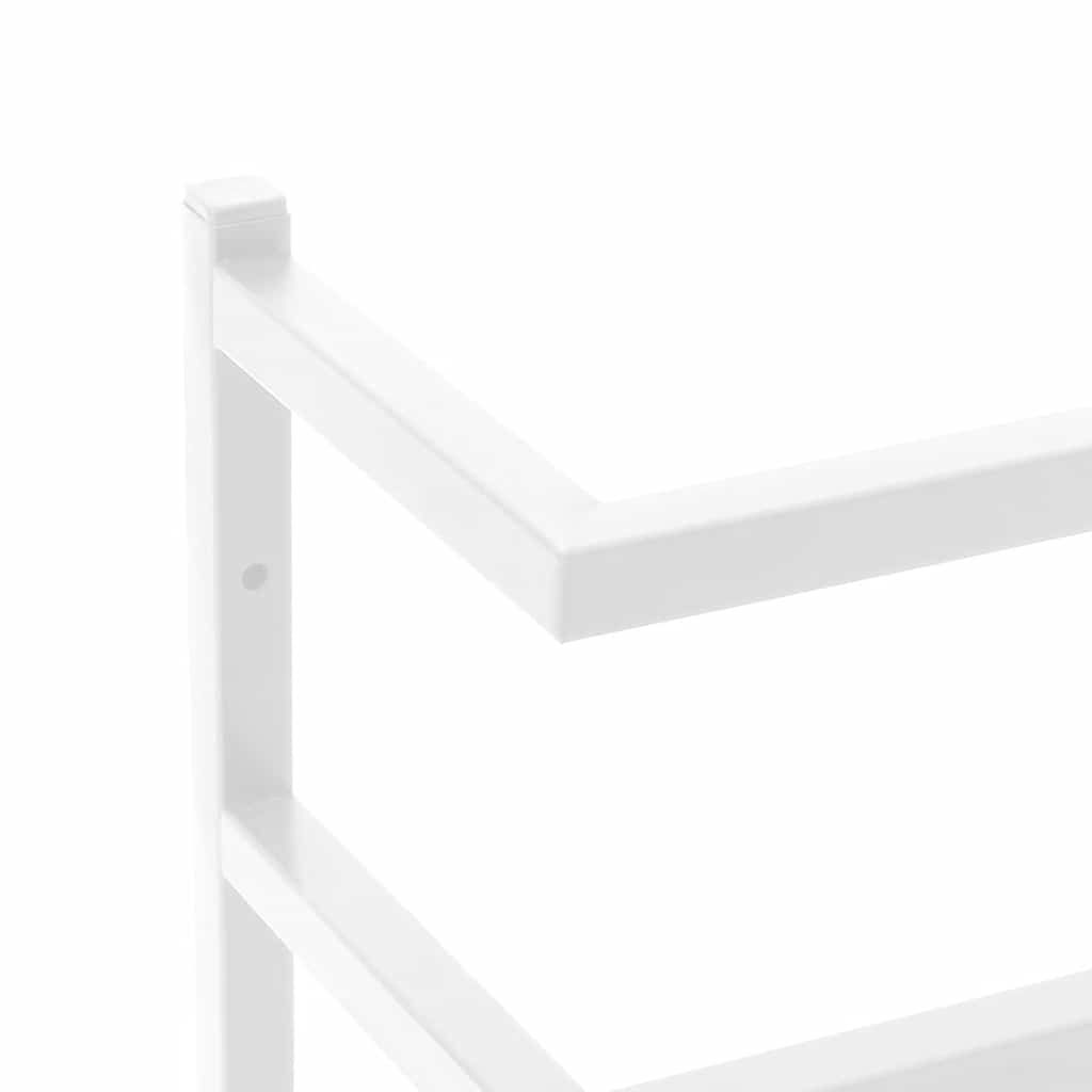 Porte-serviettes blanc 24x12x96 cm acier