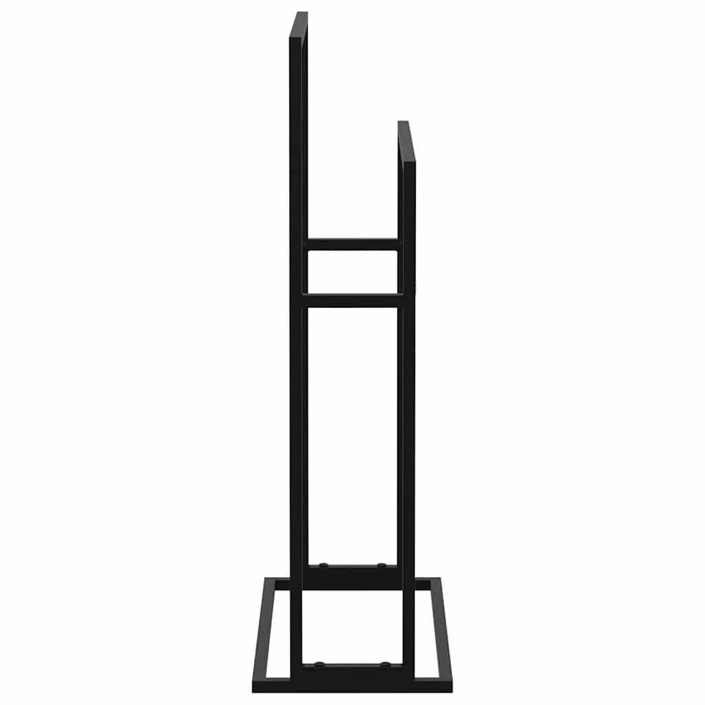 Towel Rack Freestanding Black 48x24x78.5 cm Iron
