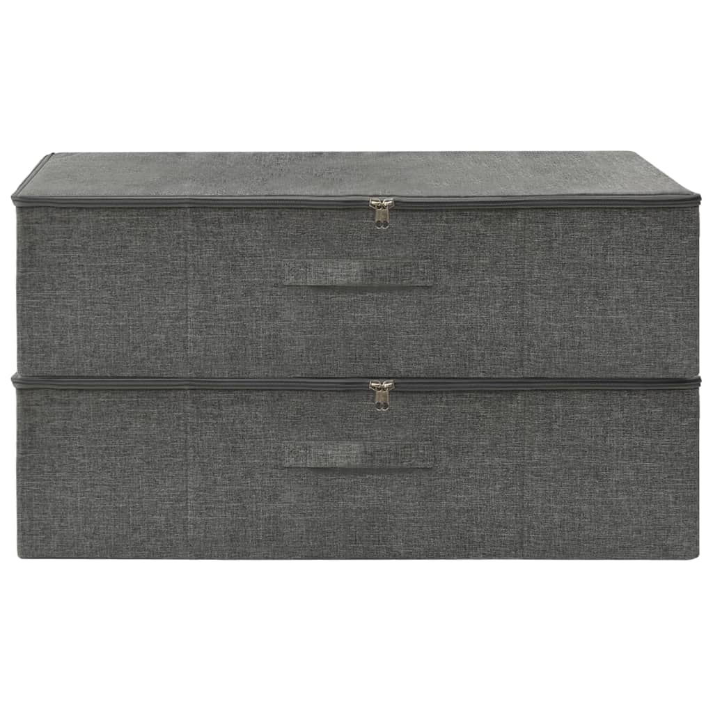 Boîtes de rangement 2 pces Tissu 70x40x18 cm Anthracite