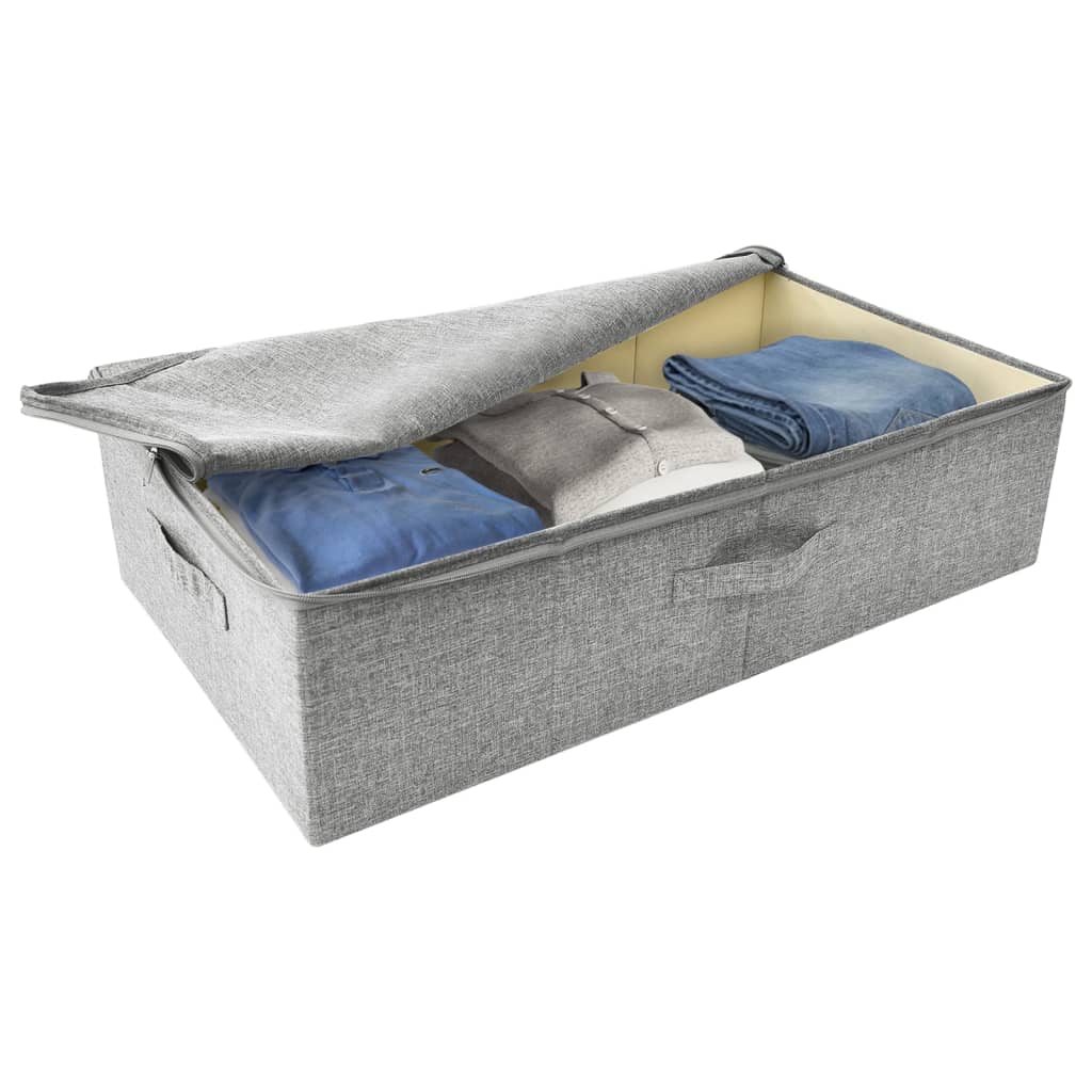 Storage Boxes 2 pcs. Fabric 70x40x18 cm Grey