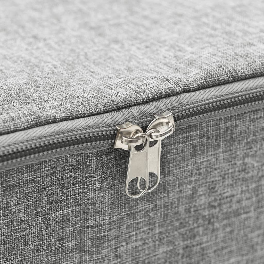 Storage Boxes 2 pcs. Fabric 70x40x18 cm Grey