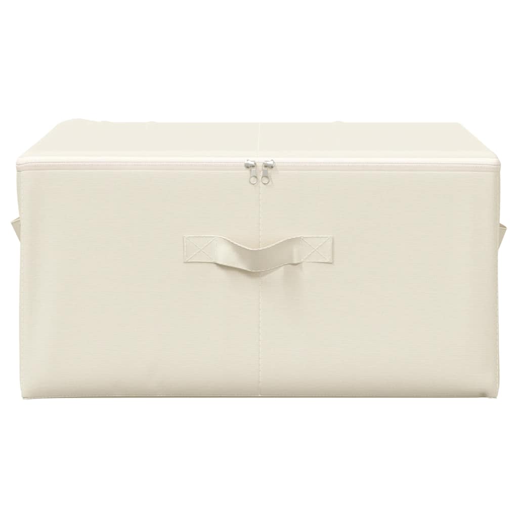 Storage Boxes, 2 pcs, Fabric, 43x34x23 cm, Cream