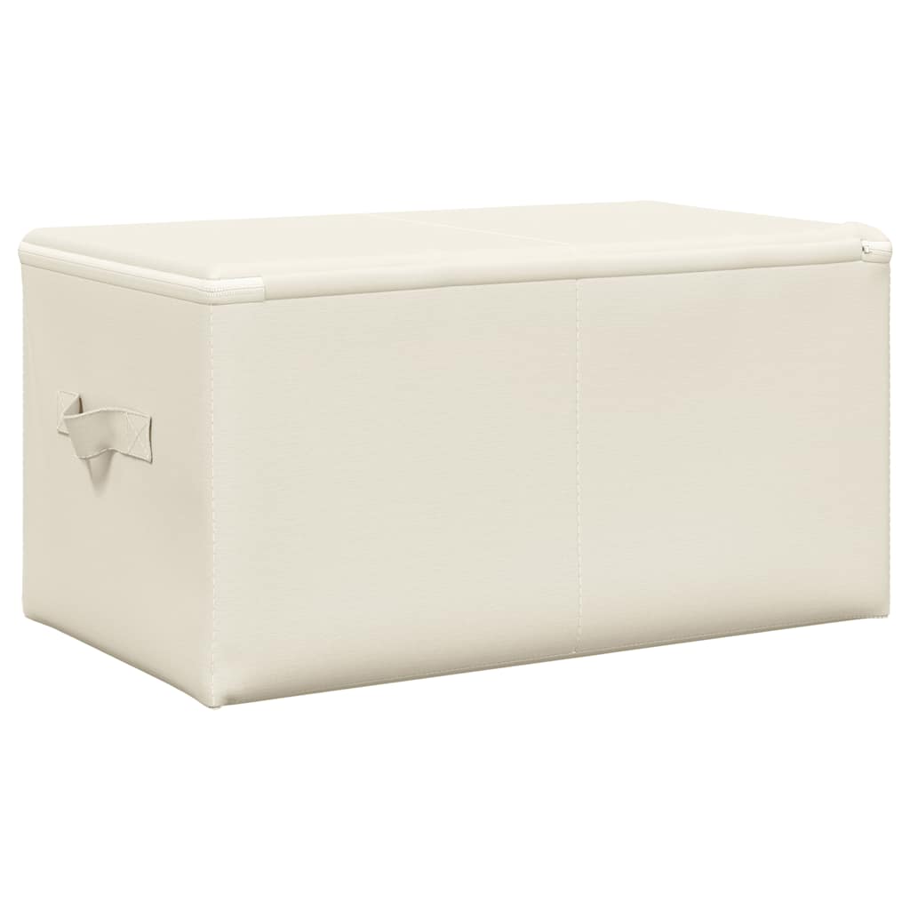 Storage Boxes, 2 pcs, Fabric, 43x34x23 cm, Cream