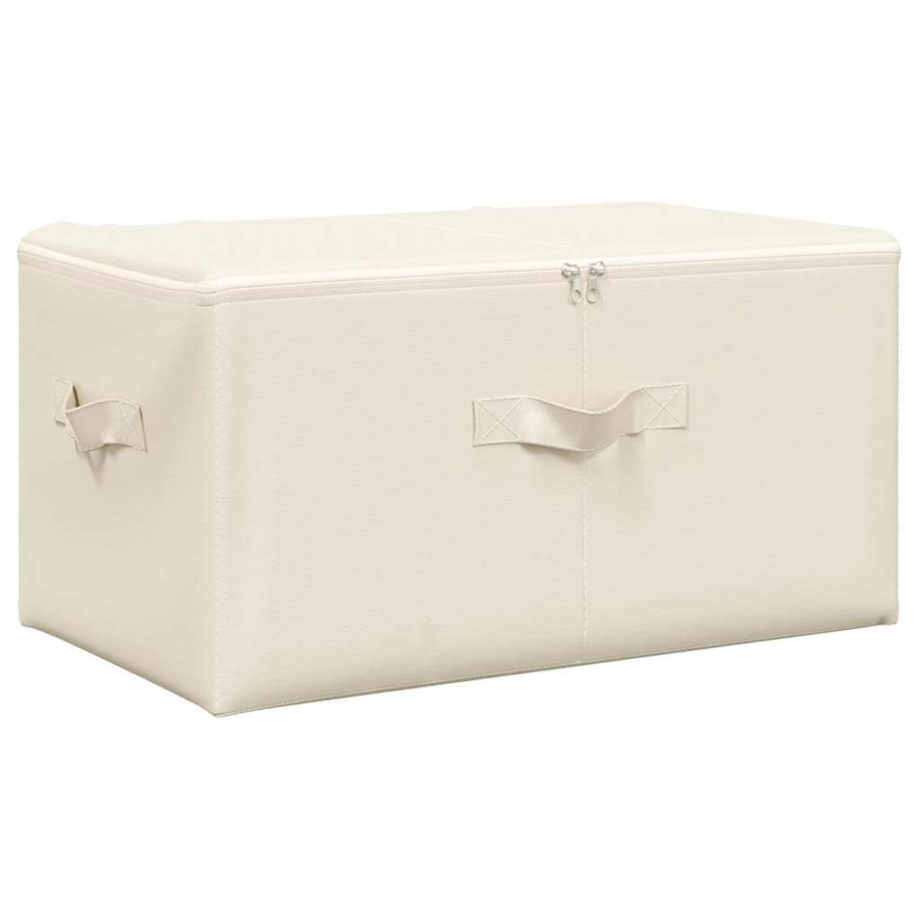 Storage Boxes, 2 pcs, Fabric, 43x34x23 cm, Cream