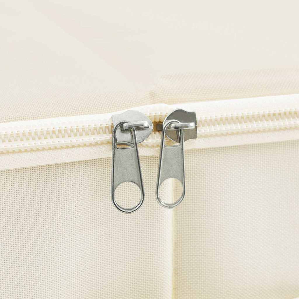 Storage Boxes, 2 pcs, Fabric, 43x34x23 cm, Cream