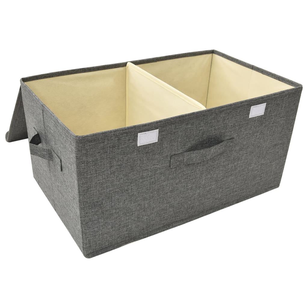 Storage boxes 2 pcs. fabric 50x30x25 cm anthracite