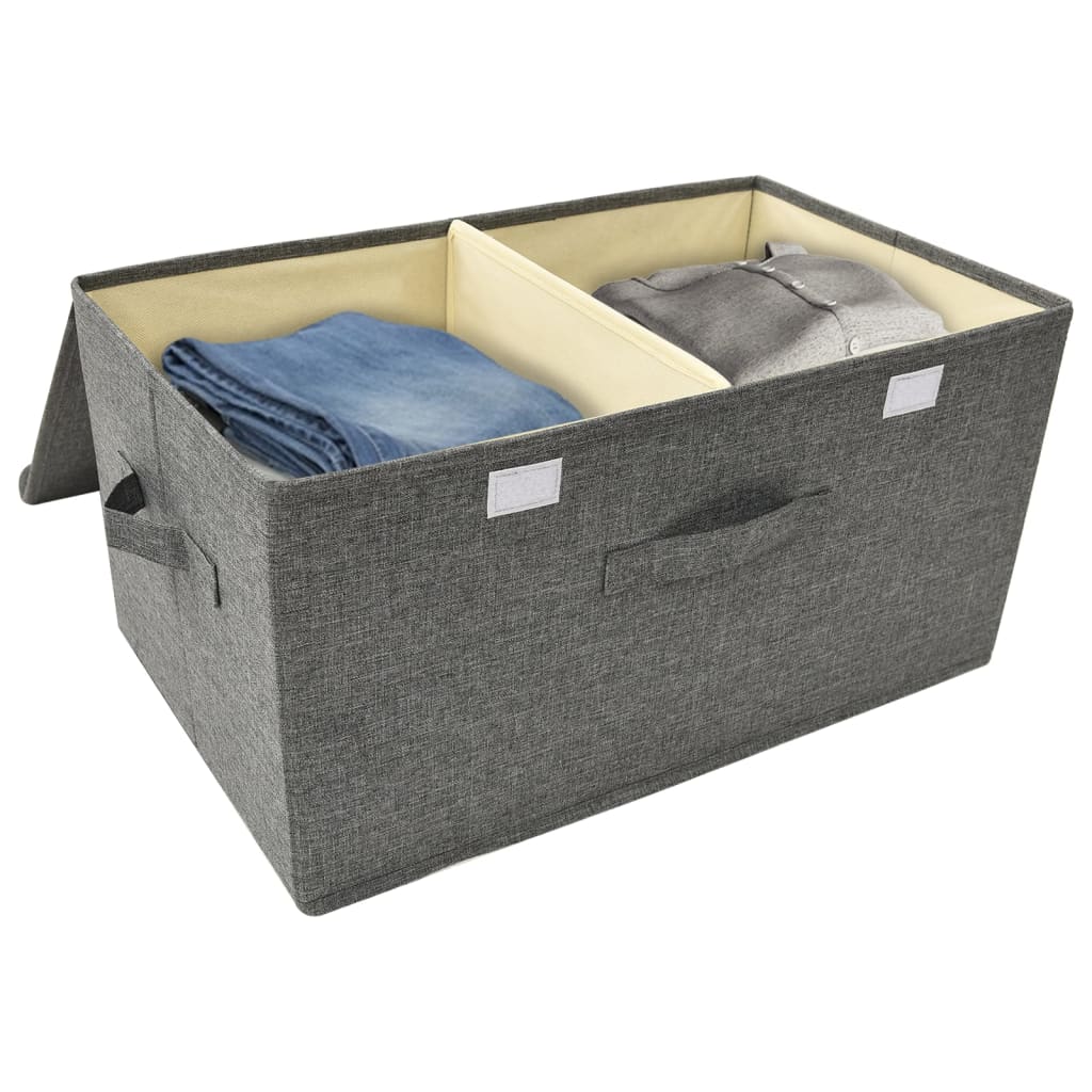 Storage boxes 2 pcs. fabric 50x30x25 cm anthracite
