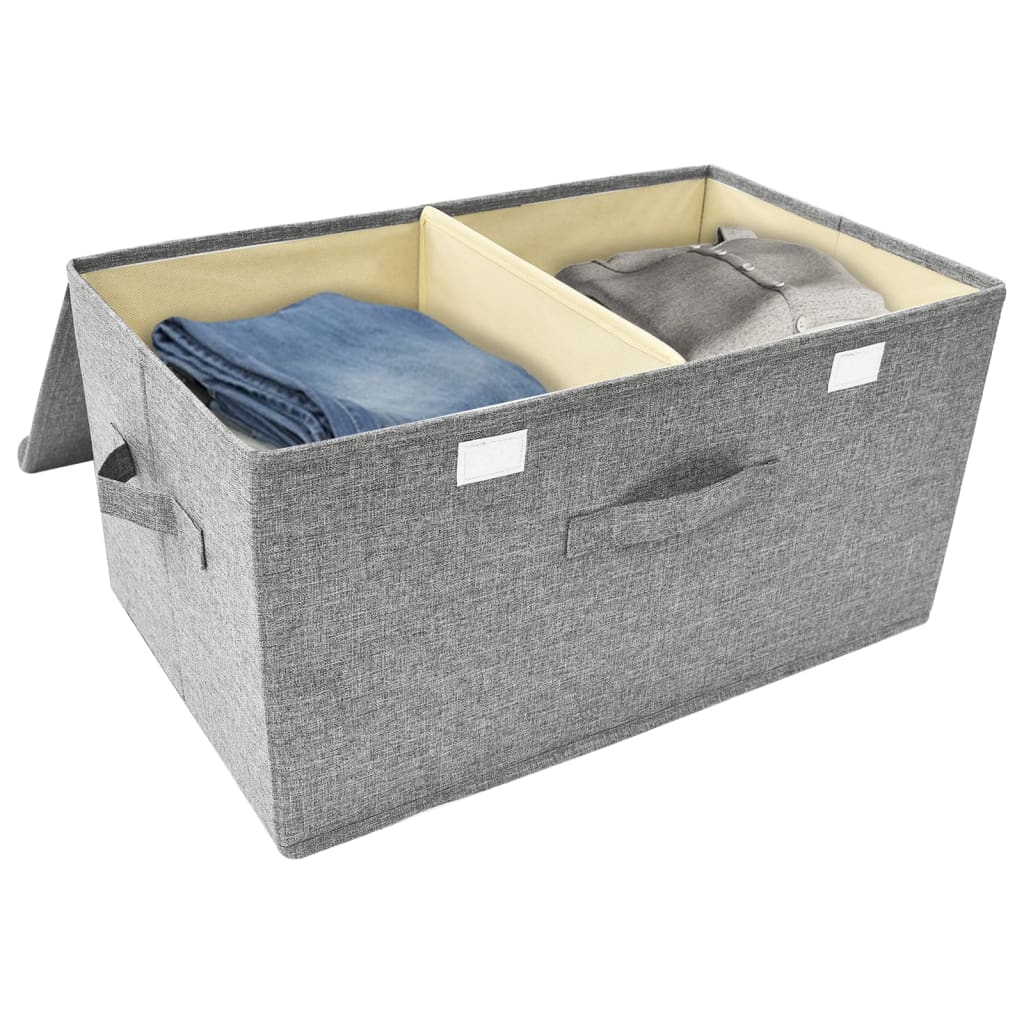 Fabric Storage Box 50x30x25 cm Grey
