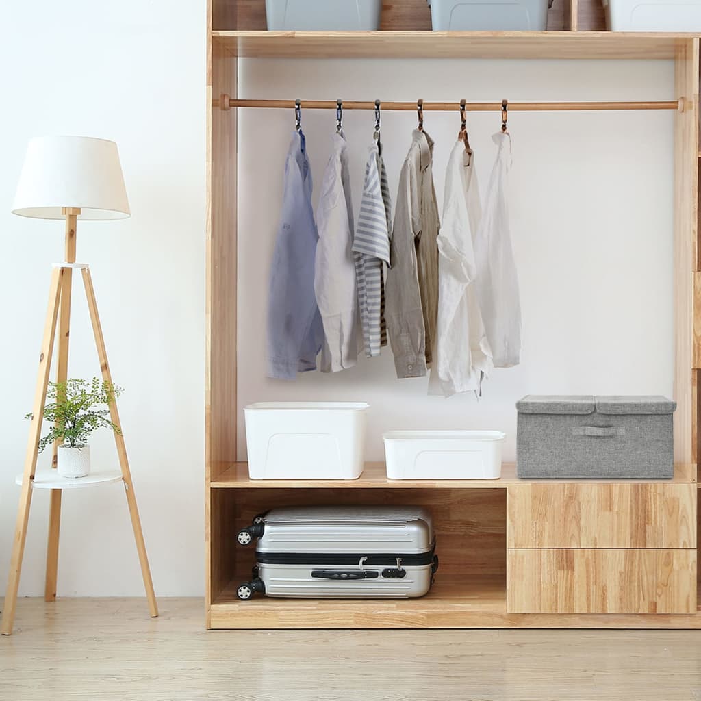 Fabric Storage Box 50x30x25 cm Grey