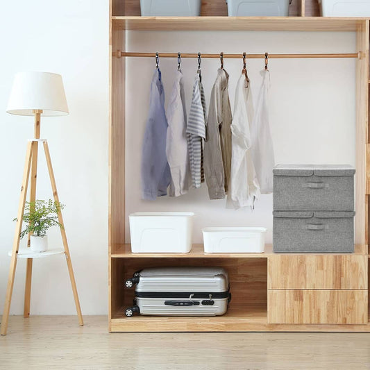 Storage Boxes 2 pcs. Fabric 50x30x25 cm Grey