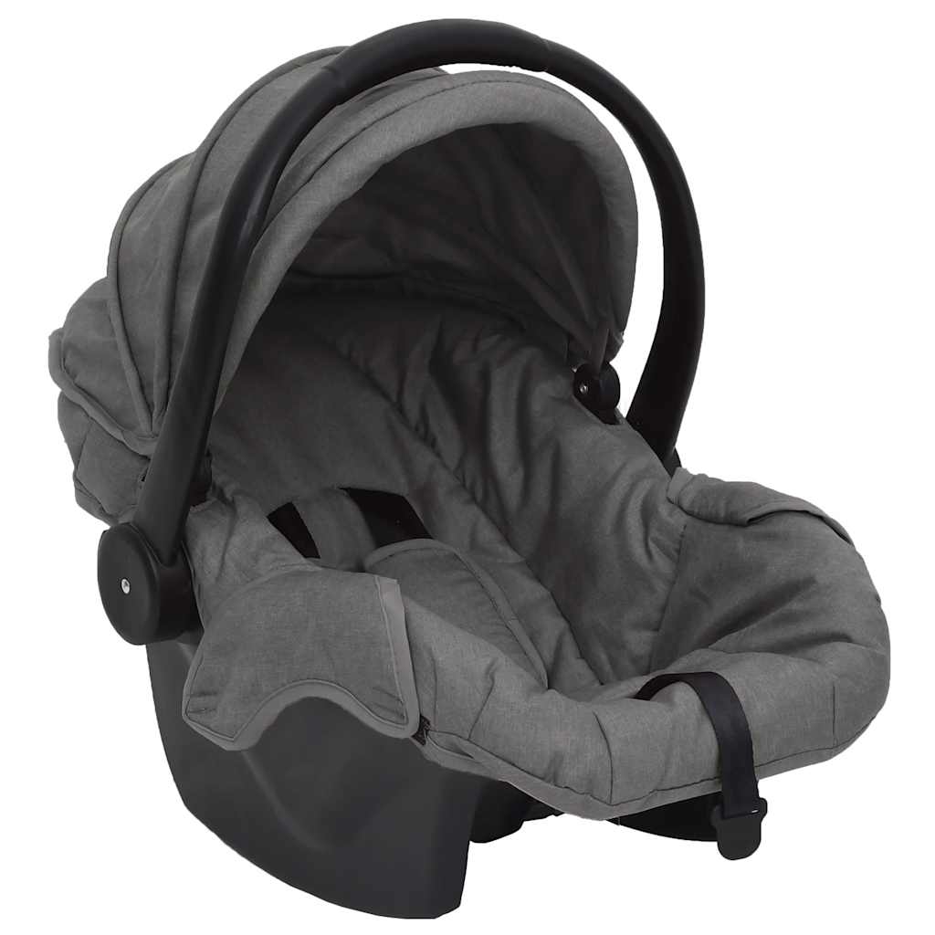 Poussette 3 en 1 Gris clair et noir Acier