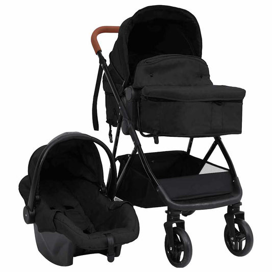 3-in-1 Stroller Anthracite and Black Steel