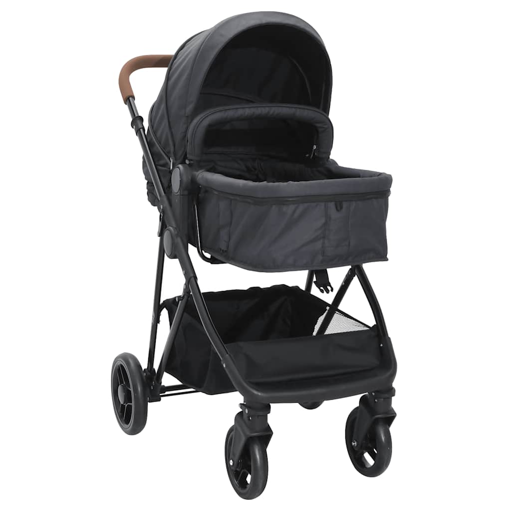 2-in-1 Stroller Anthracite and Black Steel