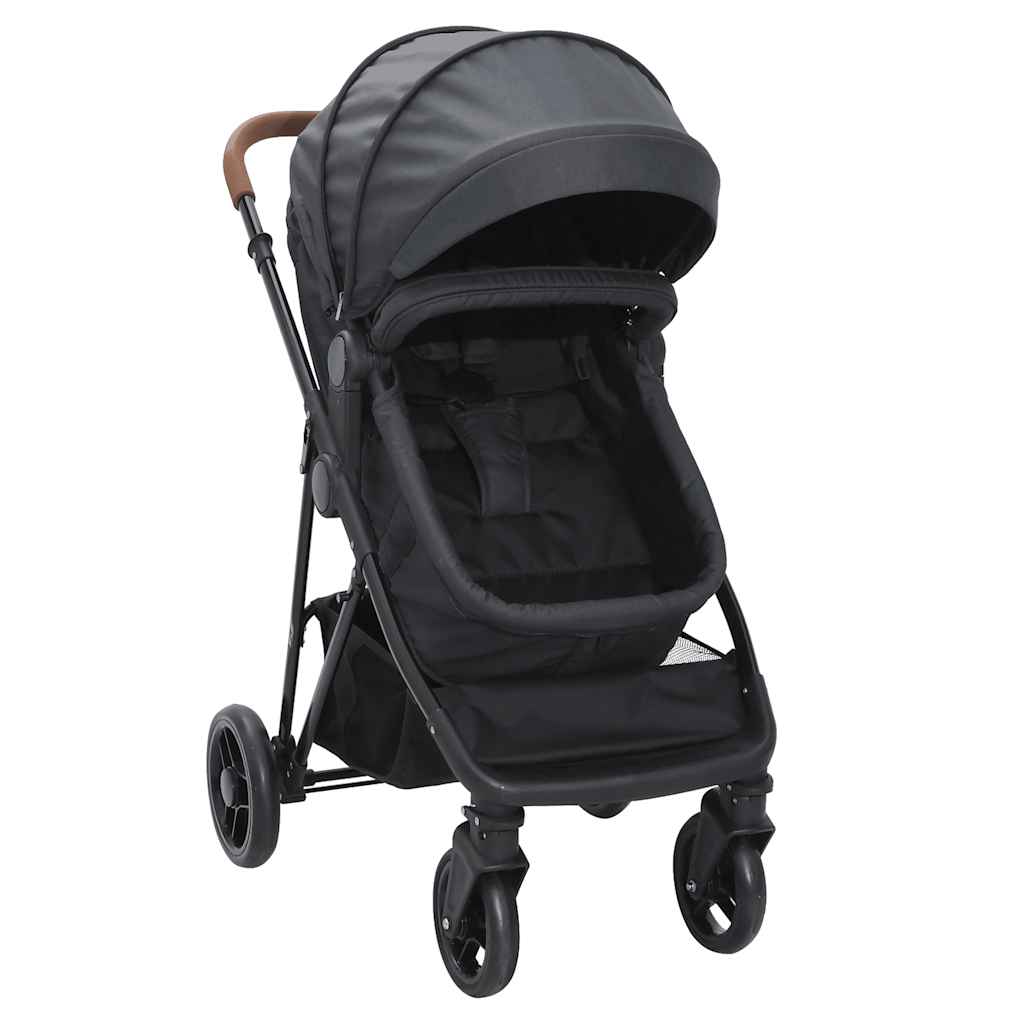 2-in-1 Stroller Anthracite and Black Steel