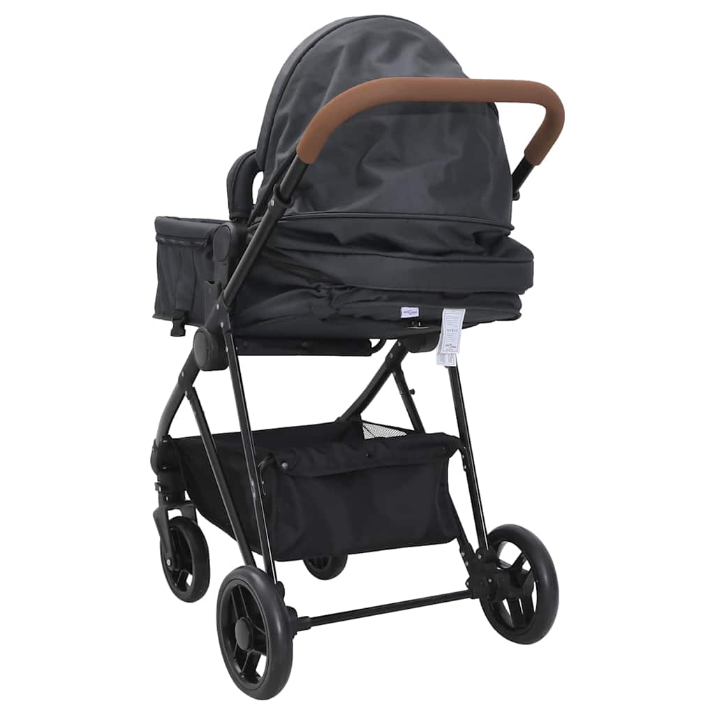 2-in-1 Stroller Anthracite and Black Steel