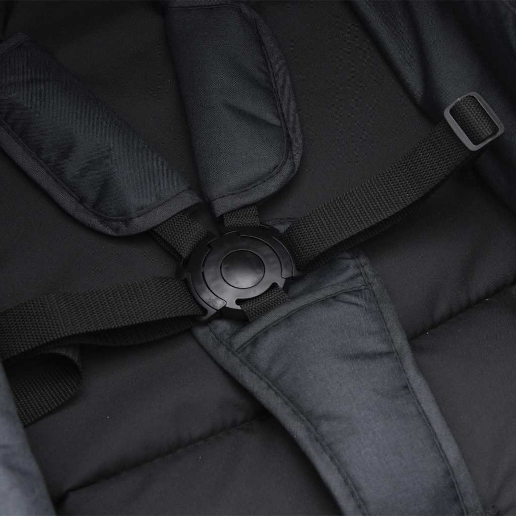 2-in-1 Stroller Anthracite and Black Steel