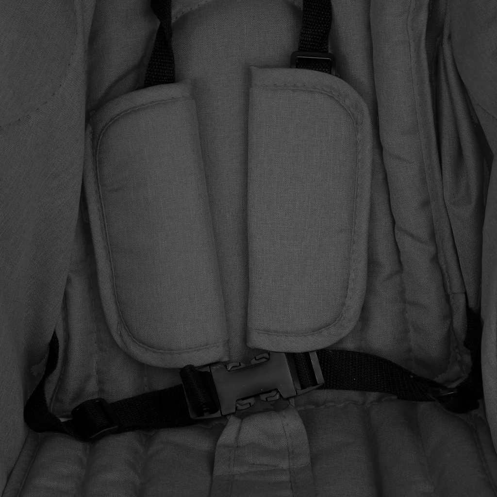 Poussette double Gris foncé Acier