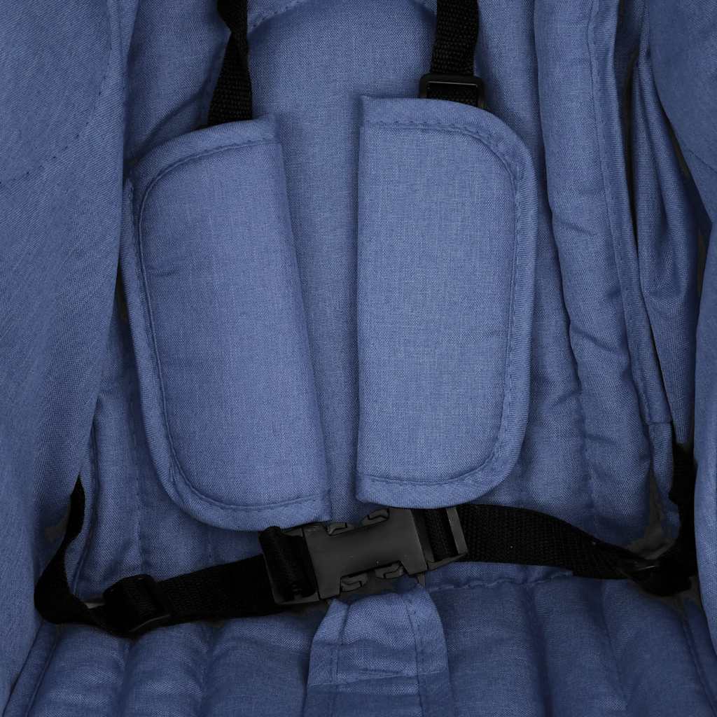 Poussette double bleu marine acier