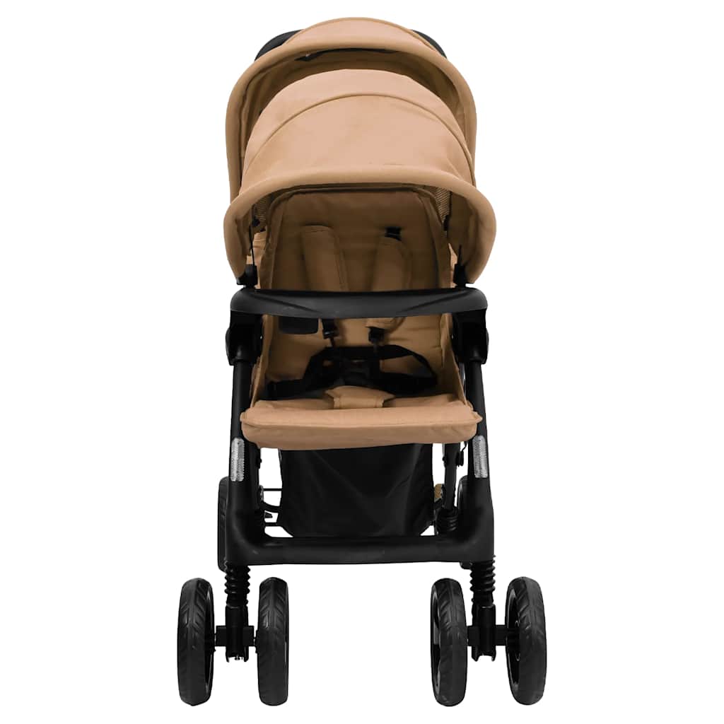 Tandem Twin Stroller Taupe Steel