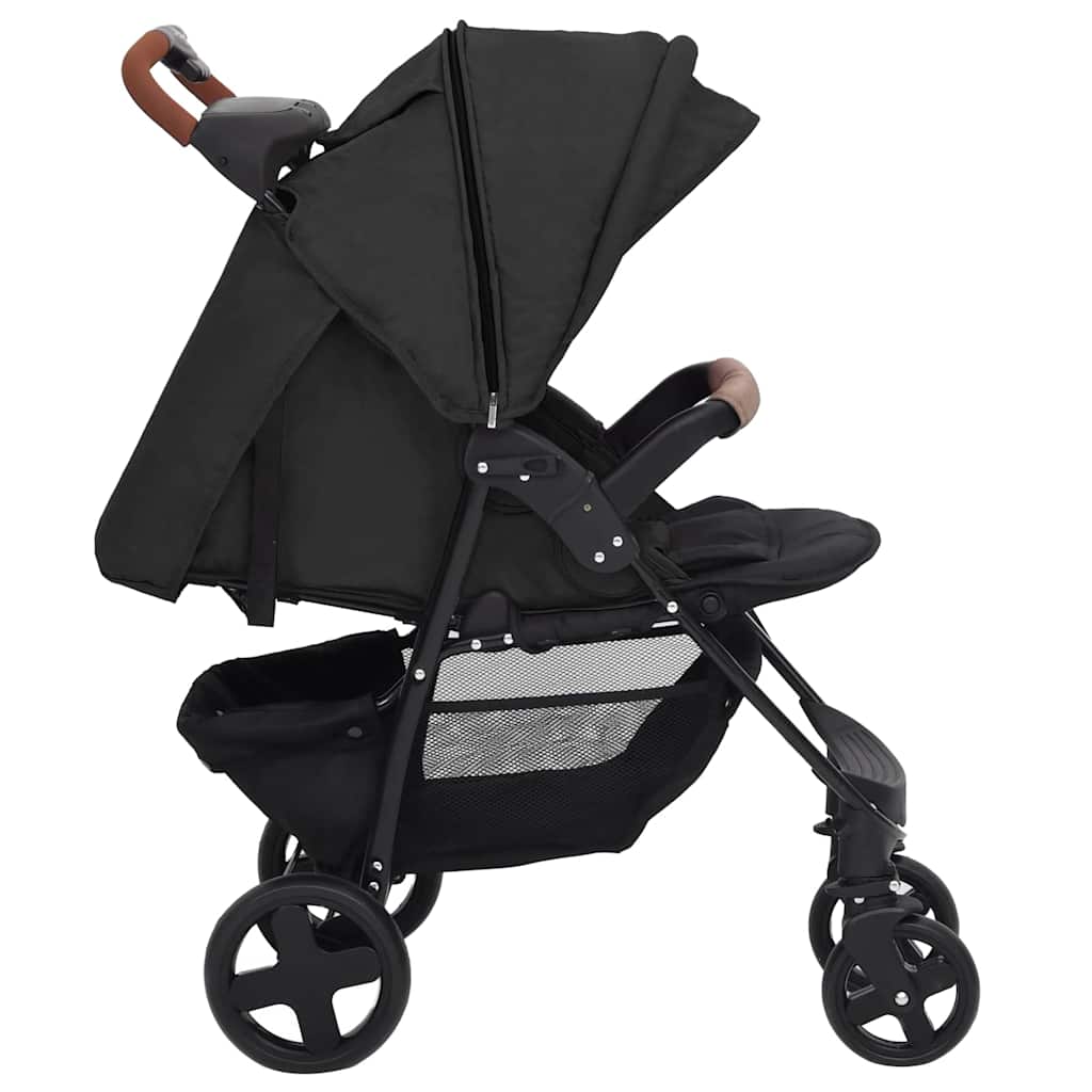 Poussette 2-en-1 Anthracite Acier