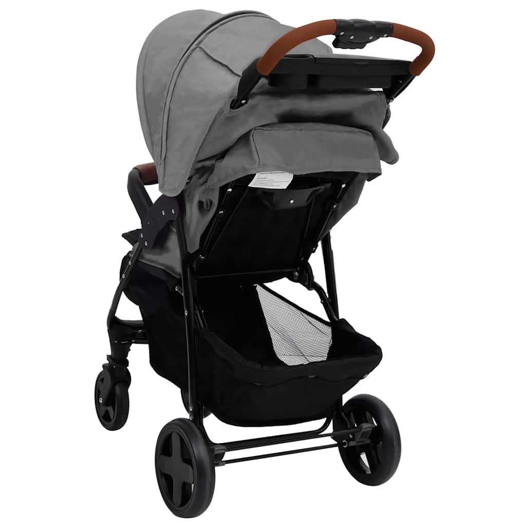 3-in-1 Stroller Light Grey Steel