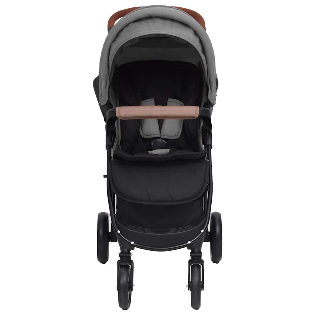 3-in-1 Stroller Light Grey Steel