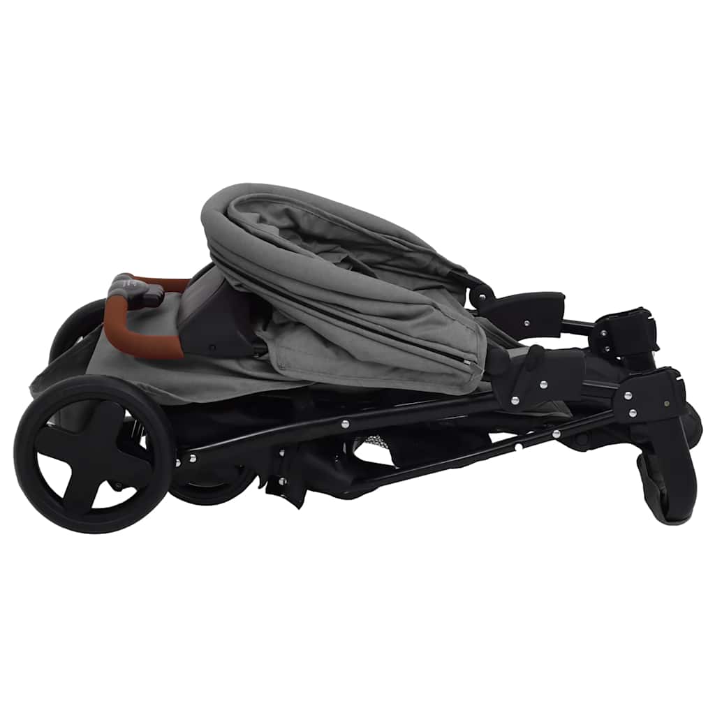 3-in-1 Stroller Light Grey Steel