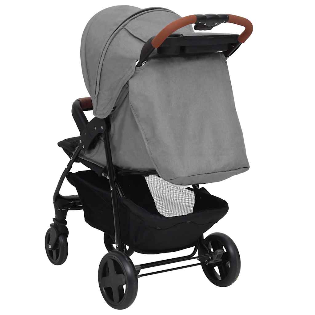 3-in-1 Stroller Light Grey Steel