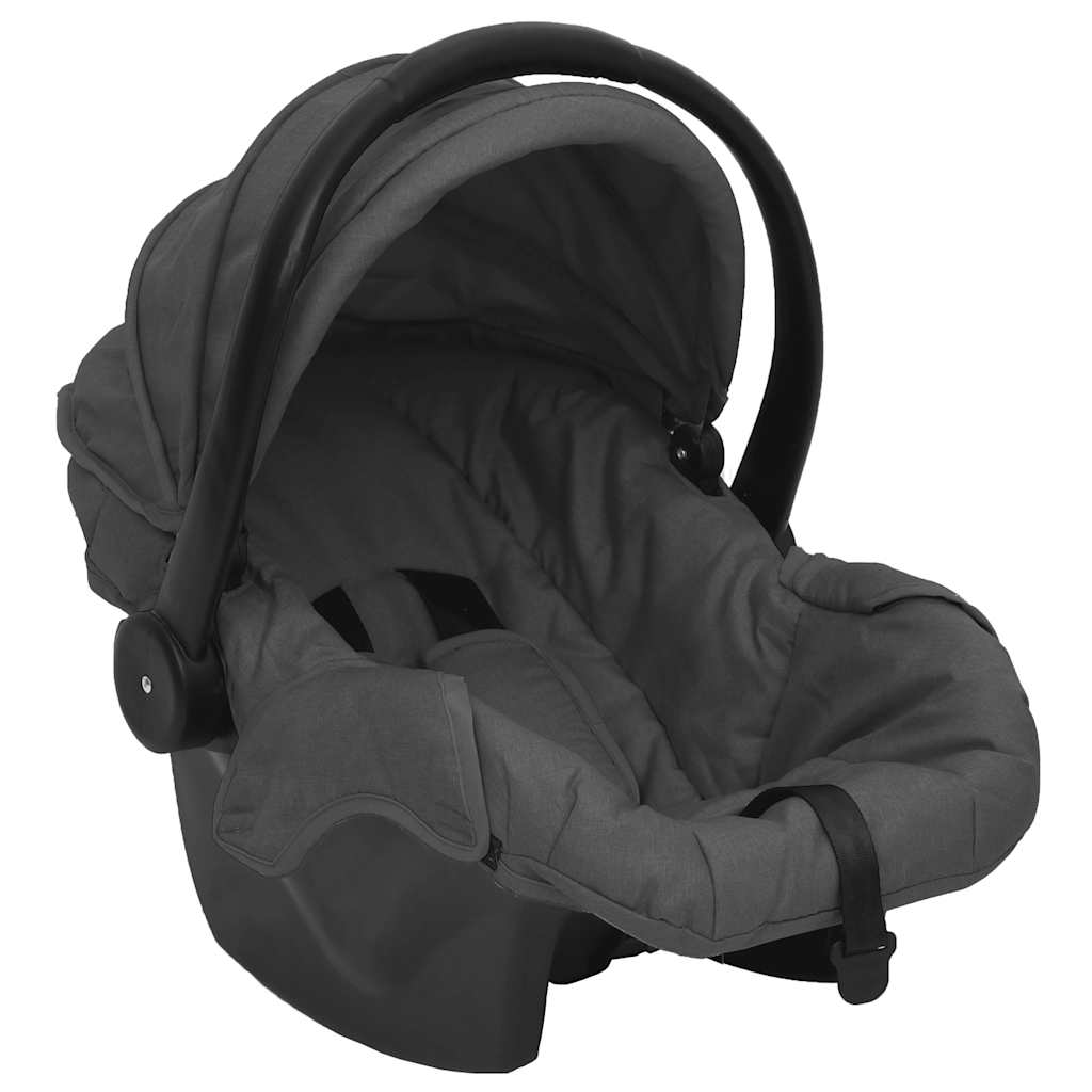 3-in-1 Stroller Dark Grey and Black Steel
