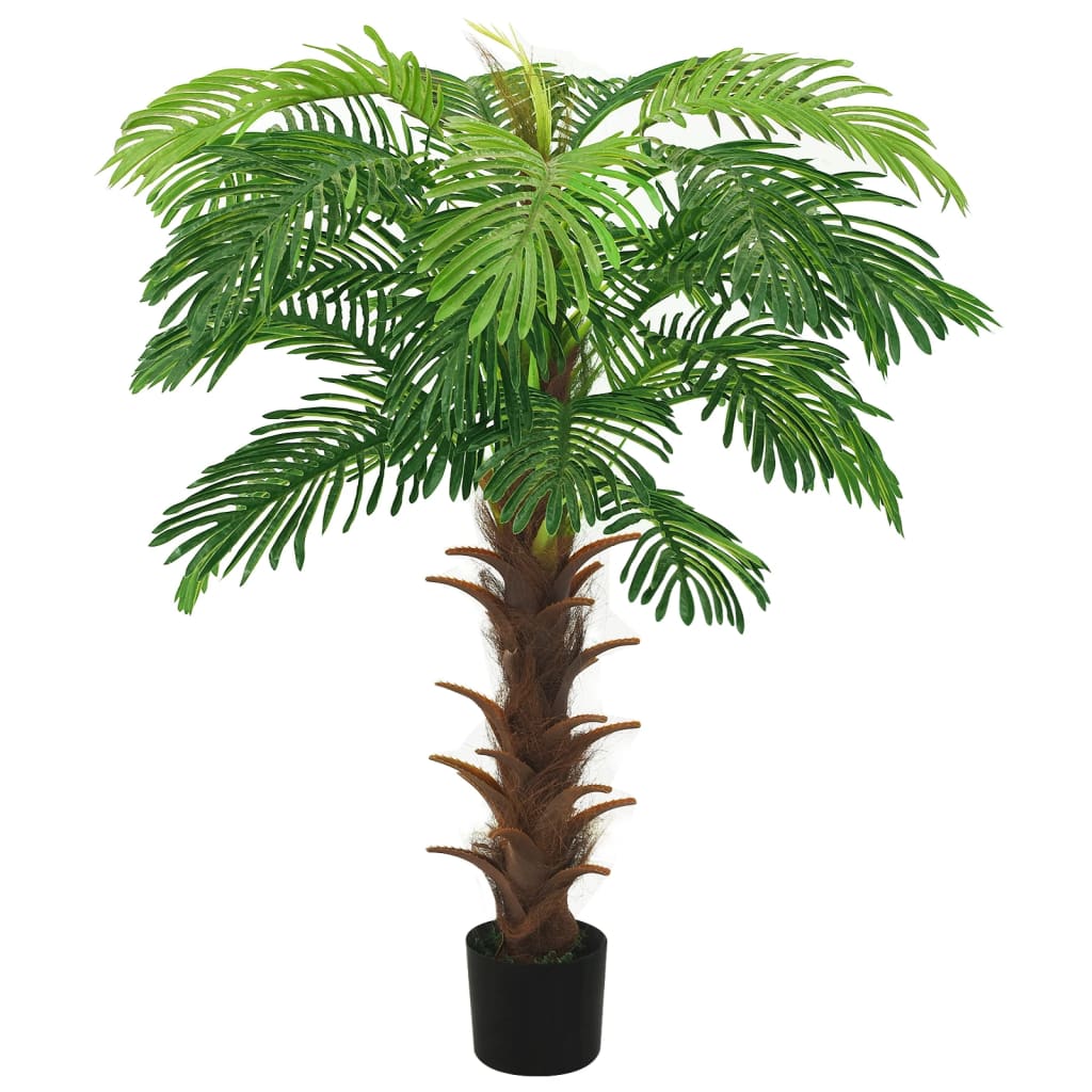 Palmier artificiel Cycas avec pot 140 cm Vert