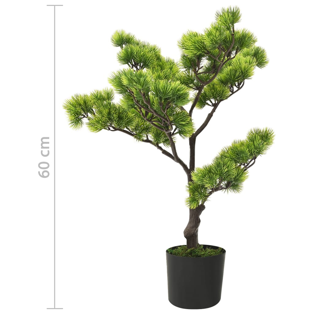 Bonsaï Pinus artificiel avec pot 60 cm Vert