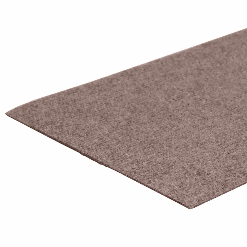 Tapis de marche auto-adhésifs 15 pces 60x25 cm Brun clair Rectangulaire