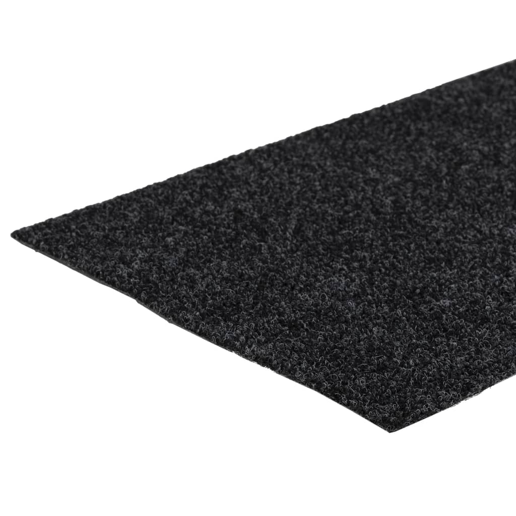 Marches d'escalier auto-adhésives, 15 pcs, 60x25 cm, gris, rectangulaires
